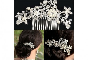 Haarversiering Strass met Parels